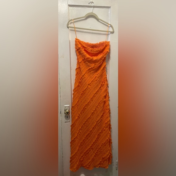Endless Rose strapless Orange Dress